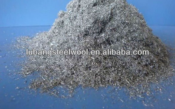 Chopped steel wool for brake pads